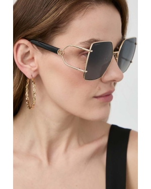 Gucci okulary przeciwsłoneczne damskie kolor złoty GG1564SA