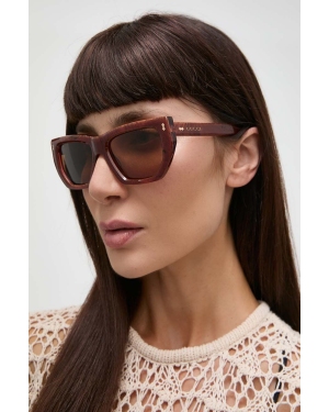 Gucci okulary przeciwsłoneczne damskie kolor różowy GG1520S