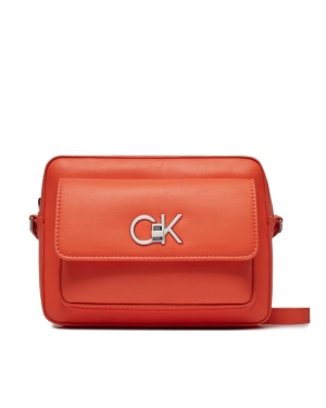 Calvin Klein Torebka Re-Lock Camera Bag W/Flap K60K611083 Pomarańczowy