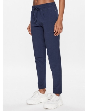 Seidensticker Spodnie piżamowe Classic Long Pants Granatowy Straight Fit