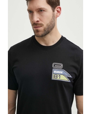 Guess t-shirt bawełniany OZRIC męski kolor czarny z nadrukiem Z4GI16 I3Z14