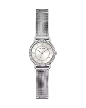 Guess zegarek damski kolor srebrny