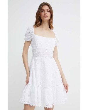 Guess sukienka CLIO kolor biały mini rozkloszowana W4GK50 WG590