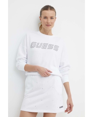 Guess bluza SKYLAR damska kolor biały z aplikacją V4GQ07 K8802