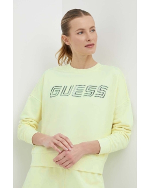 Guess bluza SKYLAR damska kolor zielony z aplikacją V4GQ07 K8802
