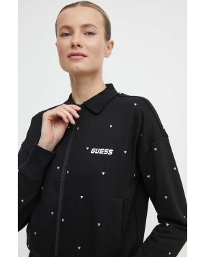 Guess bluza SKYLAR damska kolor czarny z aplikacją V4GQ06 K8802