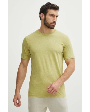 Helly Hansen t-shirt męski kolor zielony melanżowy