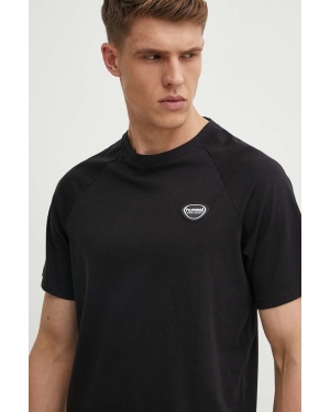 Hummel t-shirt bawełniany hmlLGC KAI REGULAR HEAVY T-SHIRT męski kolor czarny z aplikacją 223989