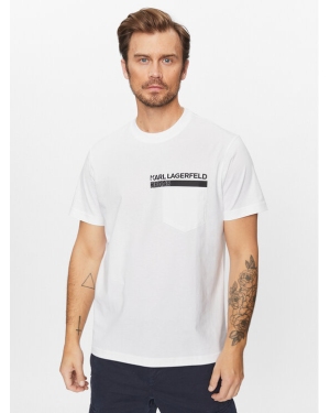 Karl Lagerfeld Jeans T-Shirt 235D1701 Biały Regular Fit