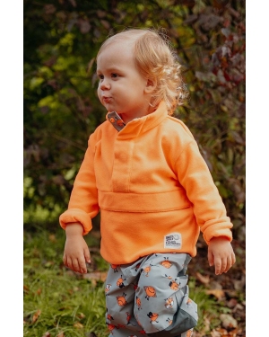 Jack Wolfskin bluza dziecięca SMILEYWORLD MIDLAYER kolor pomarańczowy gładka