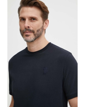 Karl Lagerfeld t-shirt męski kolor granatowy gładki 542221.755055