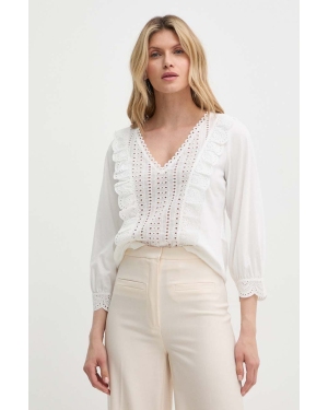 Morgan bluzka bawełniana TAROSA damska kolor biały gładka TAROSA