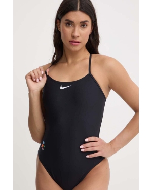 Nike jednoczęściowy strój kąpielowy kolor czarny miękka miseczka