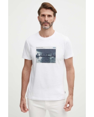 Pepe Jeans t-shirt bawełniany CIEL męski kolor biały z nadrukiem PM509372