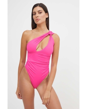 Pinko jednoczęściowy strój kąpielowy kolor różowy miękka miseczka 103239 A1PM