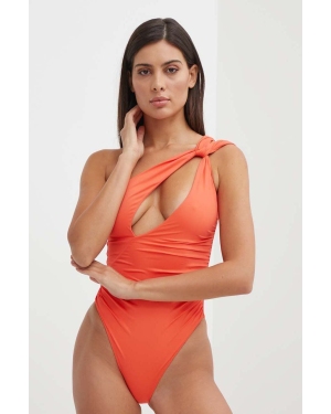 Pinko jednoczęściowy strój kąpielowy kolor pomarańczowy miękka miseczka 103239 A1PM