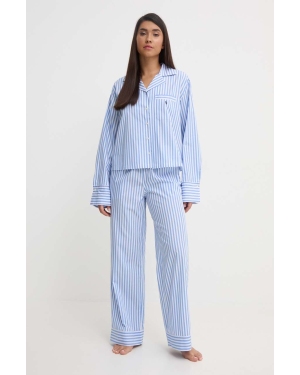 Polo Ralph Lauren piżama bawełniana kolor niebieski bawełniana 4P8004