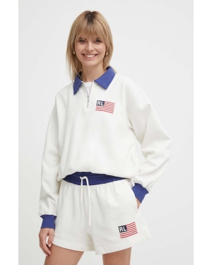 Polo Ralph Lauren bluza damska kolor biały z nadrukiem 211935601