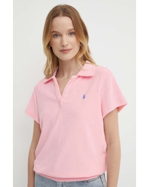 Polo Ralph Lauren polo damski kolor różowy 211936221