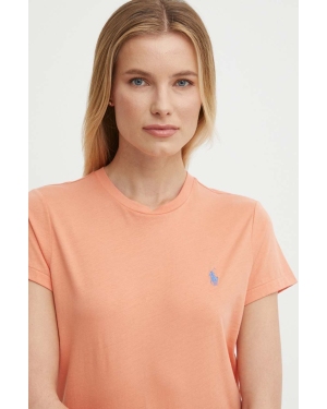 Polo Ralph Lauren t-shirt bawełniany damski kolor pomarańczowy