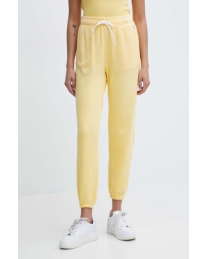 Polo Ralph Lauren spodnie dresowe bawełniane kolor żółty gładkie 211935585