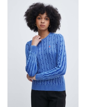 Polo Ralph Lauren sweter bawełniany kolor niebieski lekki 211935303