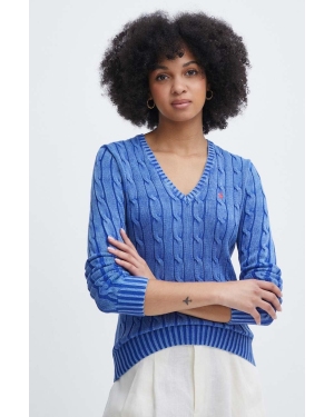 Polo Ralph Lauren sweter bawełniany kolor niebieski 211935305