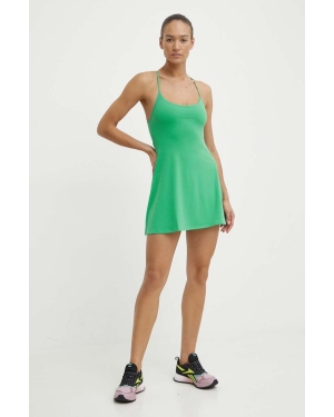 Reebok sukienka sportowa Lux kolor zielony mini rozkloszowana 100076183