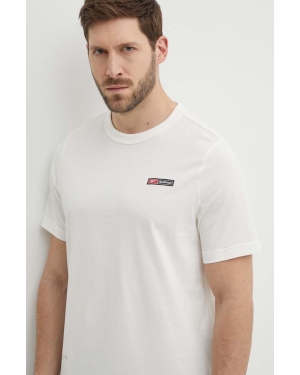 Reebok t-shirt bawełniany męski kolor beżowy z nadrukiem 100075313