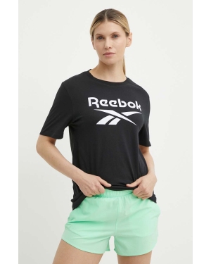 Reebok t-shirt bawełniany Identity damski kolor czarny 100034774