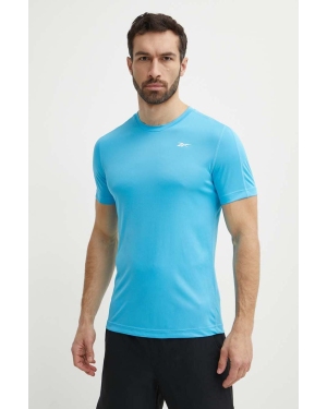Reebok t-shirt treningowy Tech kolor niebieski gładki 100076454