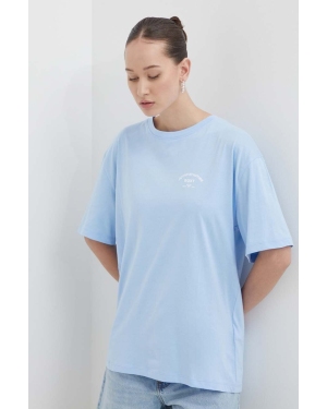 Roxy t-shirt bawełniany Essential Energy damski kolor niebieski ERJKT04130