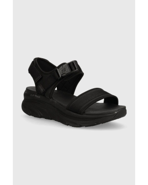 Skechers sandały D'LUX WALKER DAILY damskie kolor czarny na platformie