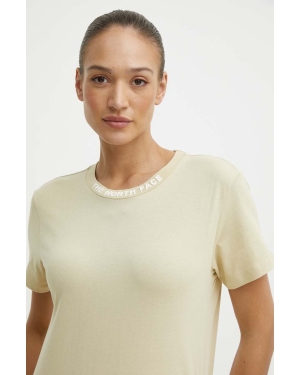 The North Face t-shirt bawełniany damski kolor beżowy NF0A87DJ3X41