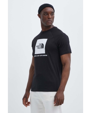 The North Face t-shirt bawełniany męski kolor czarny z nadrukiem NF0A87NJJK31