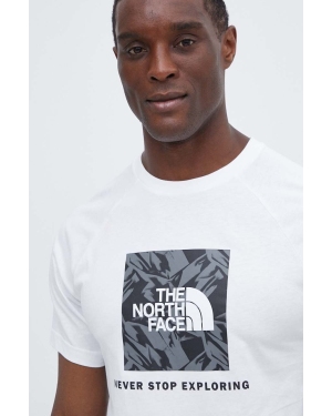 The North Face t-shirt bawełniany męski kolor biały z nadrukiem NF0A87NJZI51