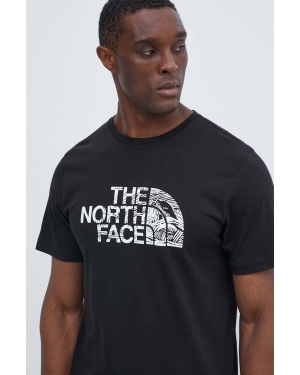 The North Face t-shirt bawełniany męski kolor czarny z nadrukiem NF0A87NXJK31