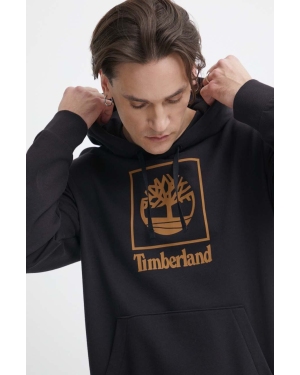 Timberland bluza męska kolor czarny z kapturem z nadrukiem TB0A5QV60011