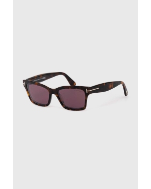 Tom Ford okulary przeciwsłoneczne damskie kolor brązowy FT1085_5452U