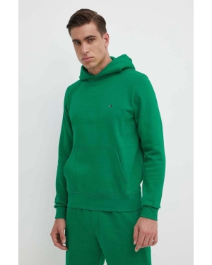 Tommy Hilfiger bluza męska kolor zielony z kapturem gładka MW0MW34266