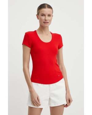 Tommy Hilfiger t-shirt damski kolor czerwony WW0WW41776