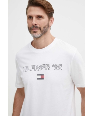 Tommy Hilfiger t-shirt bawełniany męski kolor biały z nadrukiem MW0MW34427