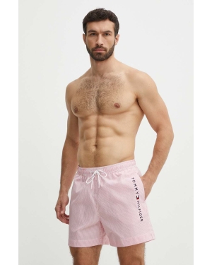 Tommy Hilfiger szorty kąpielowe kolor różowy UM0UM03265