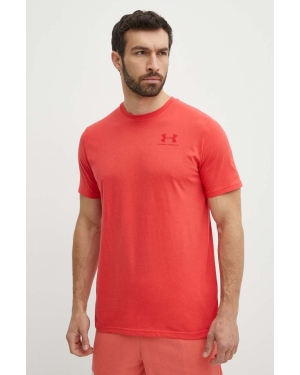Under Armour t-shirt męski kolor czerwony z nadrukiem 1326799