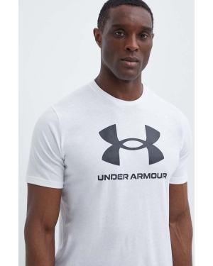 Under Armour t-shirt męski kolor biały z nadrukiem