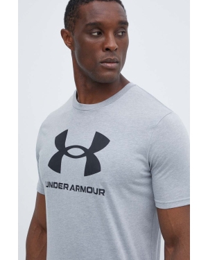 Under Armour t-shirt męski kolor szary z nadrukiem