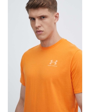 Under Armour t-shirt męski kolor pomarańczowy z nadrukiem 1326799