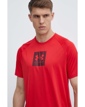 Under Armour t-shirt treningowy kolor czerwony z nadrukiem 1380785