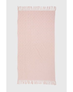 United Colors of Benetton ręcznik bawełniany kolor różowy