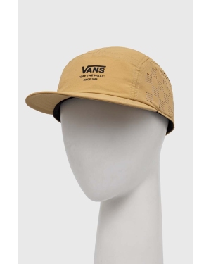 Vans czapka z daszkiem kolor żółty z aplikacją